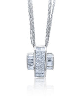 18K White Gold Diamond Cross Pendant (1.51 ct)